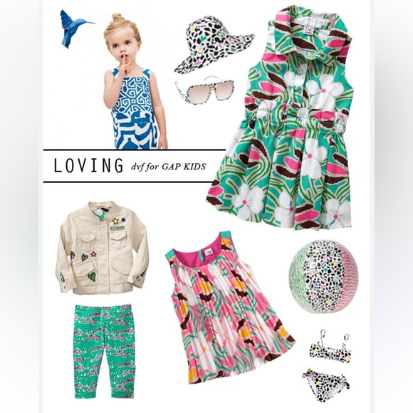 Diane Von Furstenberg DVF FOR BABY GAP Shorts Drawstring Tropical 6M - Picture 4 of 6